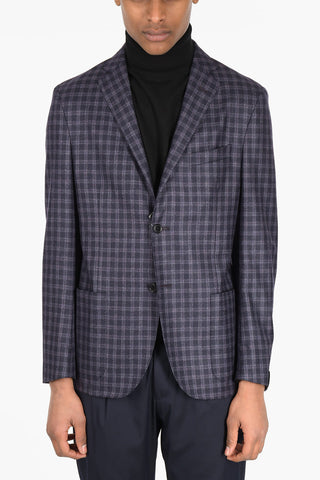 Blazer Gingham EASY LIGHT in Lana Vergine