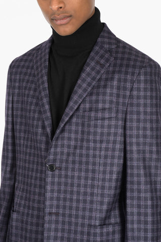 Blazer Gingham EASY LIGHT in Lana Vergine
