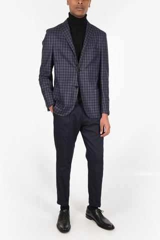 Blazer Gingham EASY LIGHT in Lana Vergine