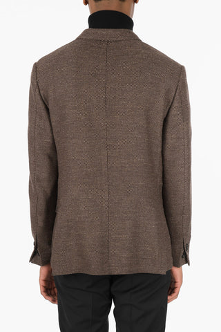 ID Unlined Hopsack Virgin Wool Blend Blazer
