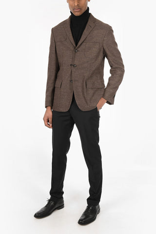 ID Unlined Hopsack Virgin Wool Blend Blazer