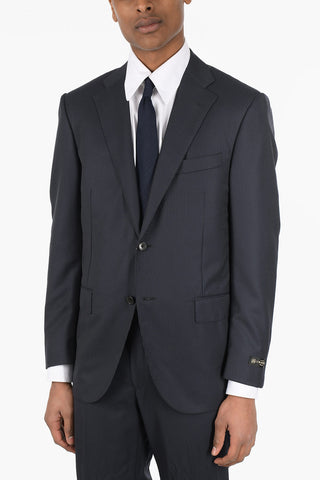 Virgin Wool Single Breasted Pinstriped LEADER Suit