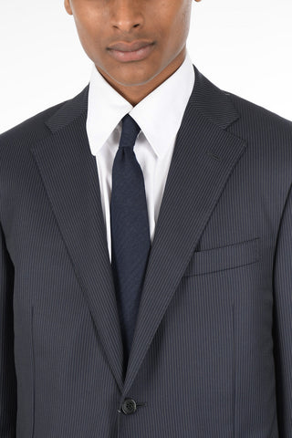 Virgin Wool Single Breasted Pinstriped LEADER Suit