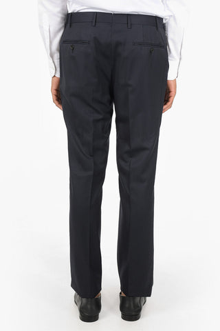 Virgin Wool Single Breasted Pinstriped LEADER Suit
