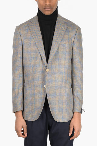 Blazer LEADER SOFT in Seta con Motivo Geometrico