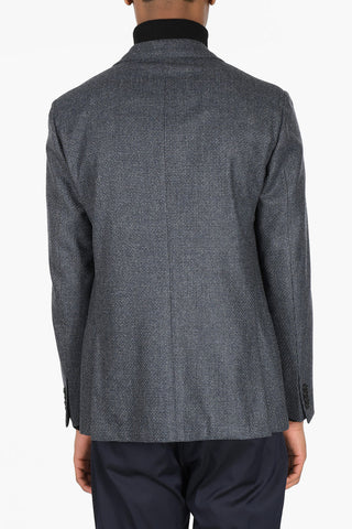 Virgin Wool Mini Checked Single Breasted GATE Blazer