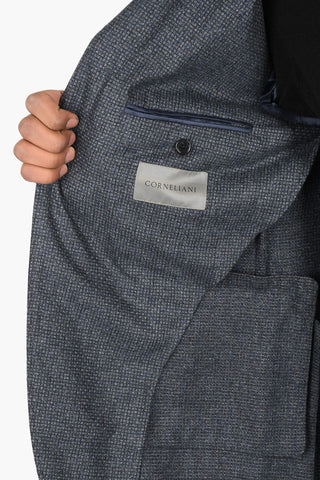 Virgin Wool Mini Checked Single Breasted GATE Blazer