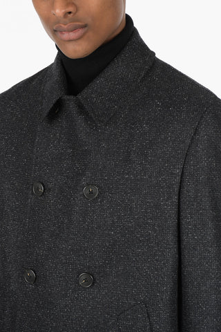 Double-breasted Quilted Wool Blend Blazer