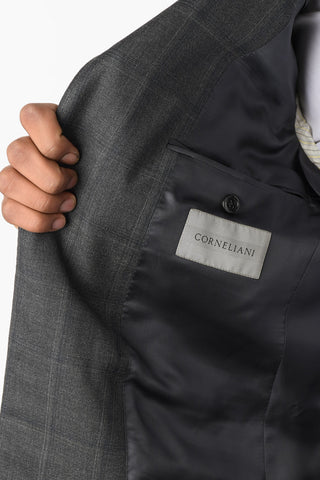 Virgin Wool Checked Single Breasted LEADER Suit