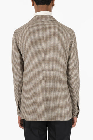 Unlined Houndstooth Saharan Blazer