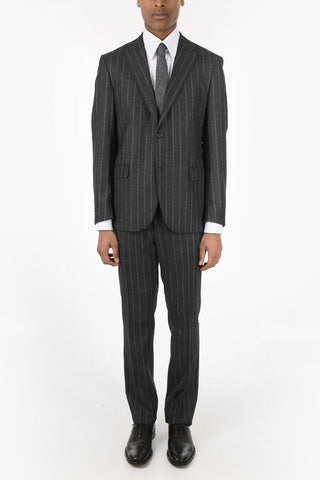 CC COLLECTION Pinstriped RIGHT Suit with Flap Pocket