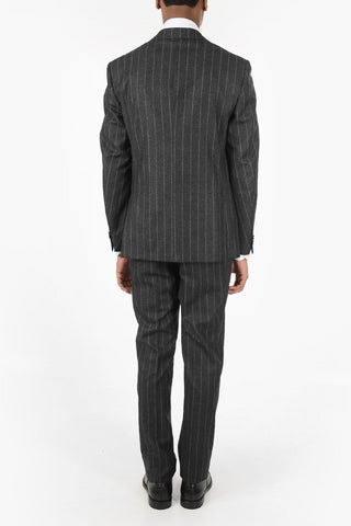 CC COLLECTION Pinstriped RIGHT Suit with Flap Pocket