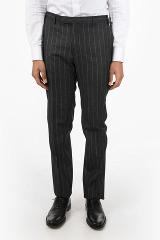 CC COLLECTION Pinstriped RIGHT Suit with Flap Pocket