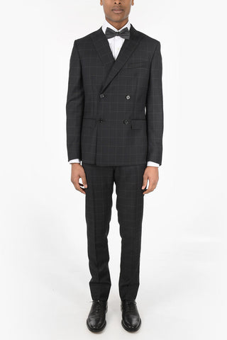 CC COLLECTION Windowpane Check RESET Double Breasted Suit