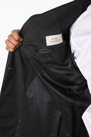 CC COLLECTION Windowpane Check RESET Double Breasted Suit