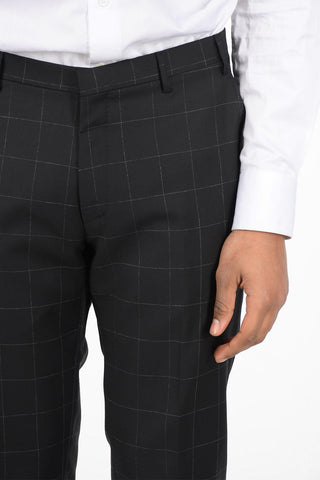 CC COLLECTION Windowpane Check RESET Double Breasted Suit