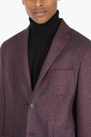 ID Blazer Herringbone Sfoderato in Misto Lana