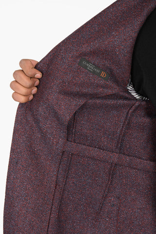 ID Blazer Herringbone Sfoderato in Misto Lana