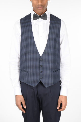 Gilet Gingham ACADEMY in Lana Vergine