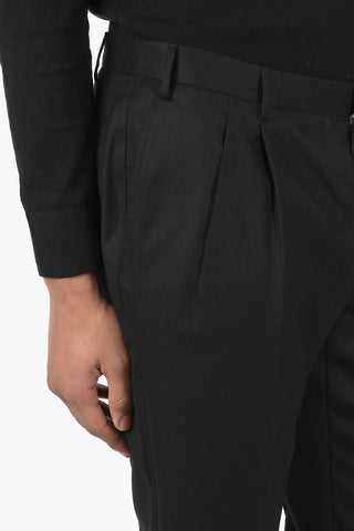 CC COLLECTION Double-pleated Virgin Wool Pants