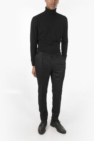 CC COLLECTION Double-pleated Virgin Wool Pants