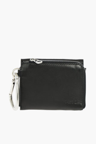 leather wallet with zip closure