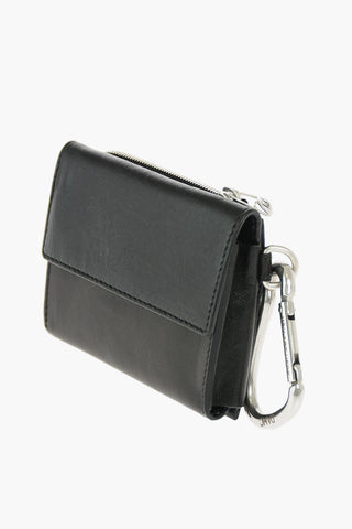 leather wallet with zip closure