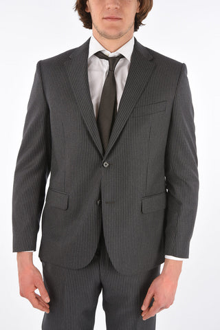 CC COLLECTION Silk and Virgin Wool Pinstriped REWARD Suit
