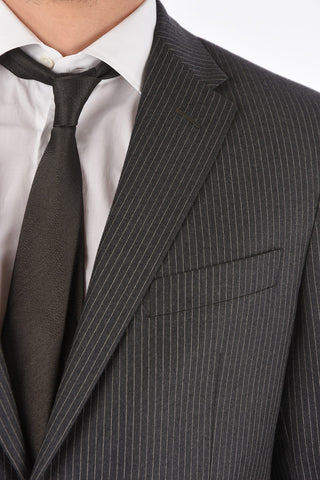 CC COLLECTION Silk and Virgin Wool Pinstriped REWARD Suit