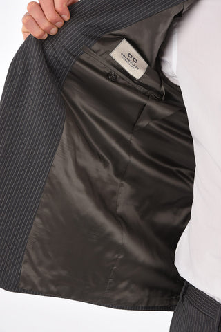CC COLLECTION Silk and Virgin Wool Pinstriped REWARD Suit
