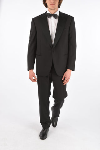 SMOKING LEADER Virgin Wool Suit with Flush Pockets