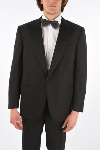 SMOKING LEADER Virgin Wool Suit with Flush Pockets