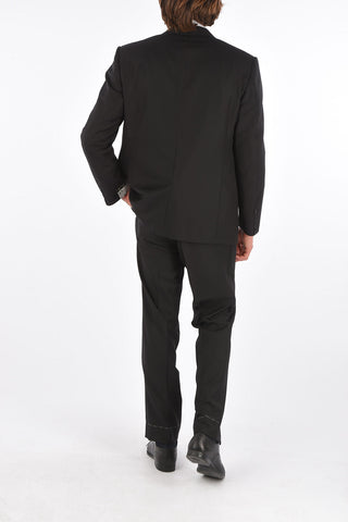 SMOKING LEADER Virgin Wool Suit with Flush Pockets