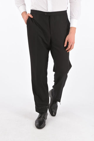 SMOKING LEADER Virgin Wool Suit with Flush Pockets