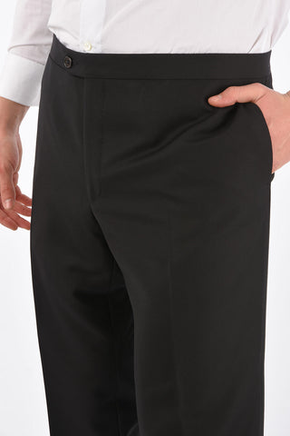 SMOKING LEADER Virgin Wool Suit with Flush Pockets