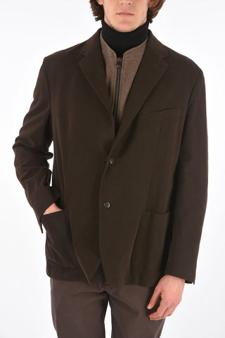 ID 2 Buttons Unlined Blazer with Removable Details