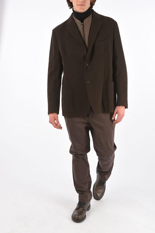 ID 2 Buttons Unlined Blazer with Removable Details