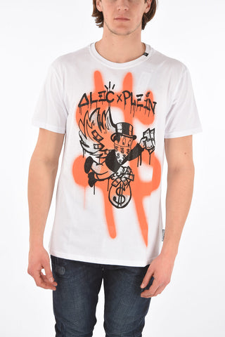 HOMME rhinestone embellished SS MONOPOLI MONEY crew-neck t-shirt