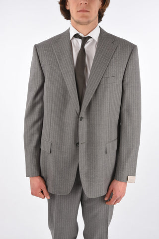 2-Piece MANTUA Pinstriped Virgin Wool Blazer
