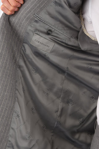 2-Piece MANTUA Pinstriped Virgin Wool Blazer