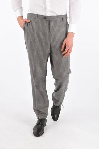 2-Piece MANTUA Pinstriped Virgin Wool Blazer