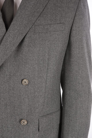 CC COLLECTION Double Breasted RESET Suit with Peak Lapel