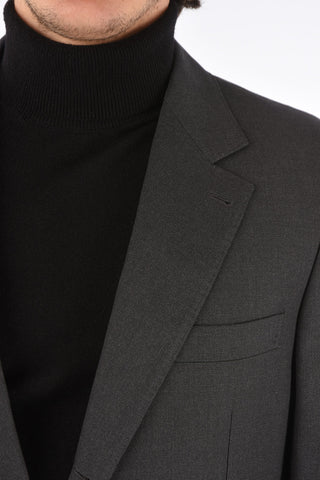 Half Lined 3 Button Suit with Flap Pocket