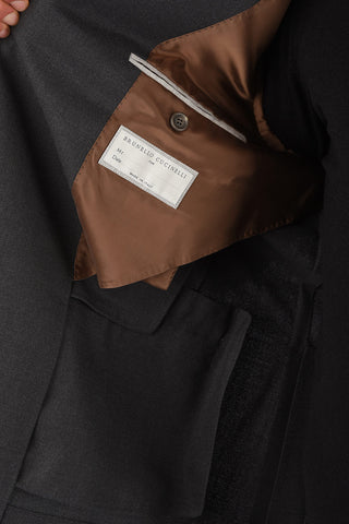 Half Lined 3 Button Suit with Flap Pocket