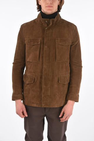 ID Multipocket MET Suede Jacket with Drawstring
