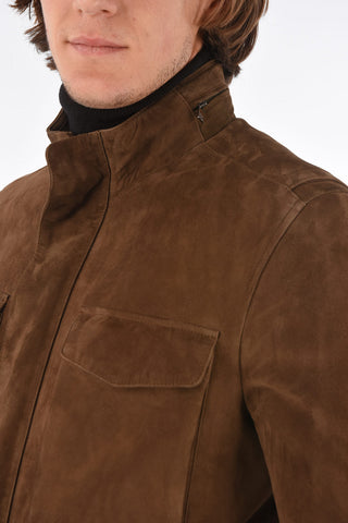 ID Multipocket MET Suede Jacket with Drawstring