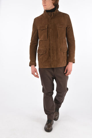 ID Multipocket MET Suede Jacket with Drawstring