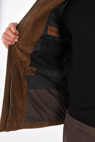 ID Multipocket MET Suede Jacket with Drawstring