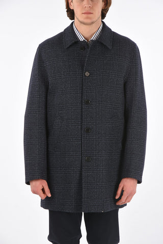 CC COLLECTION District Check Coat with Zip and Button Fastening