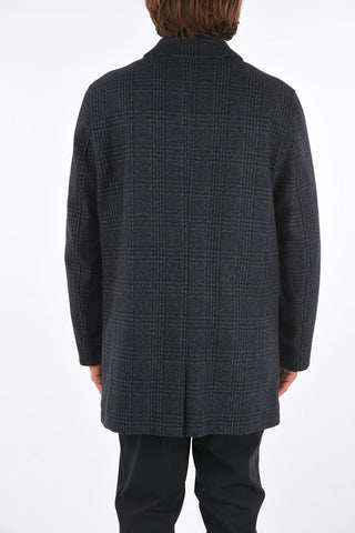 CC COLLECTION District Check Coat with Zip and Button Fastening